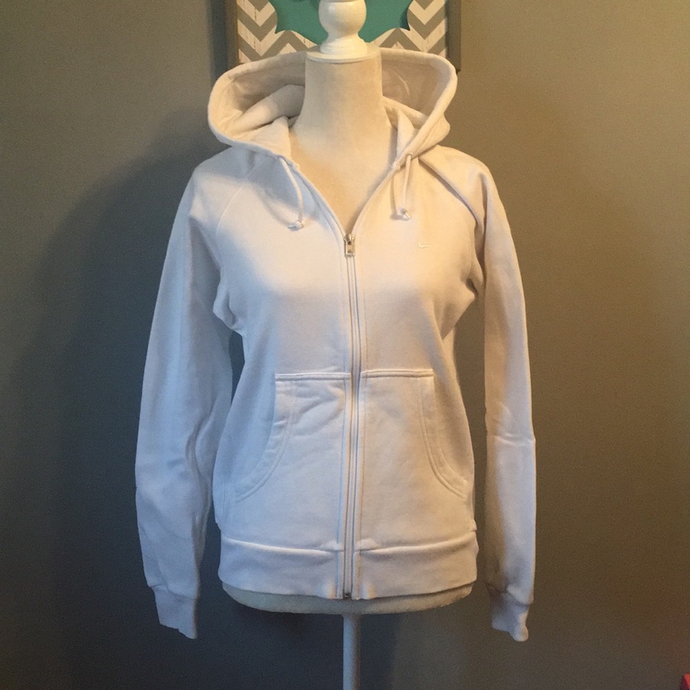 White nike zip up